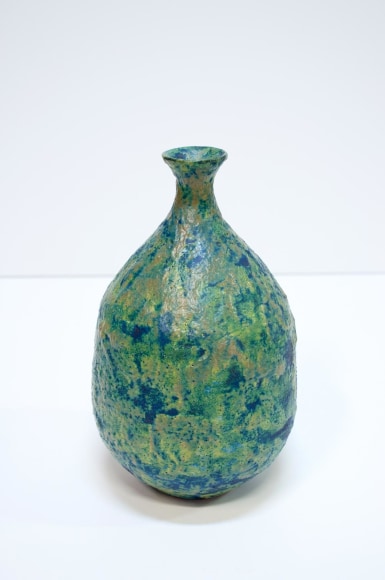 JAMES HAGGERTY, Matte Blue Crater Glaze Vase, 2021