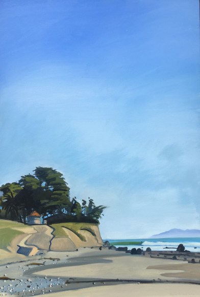 HANK PITCHER (b. 1949), The Dovecote and a Surfer, 2016