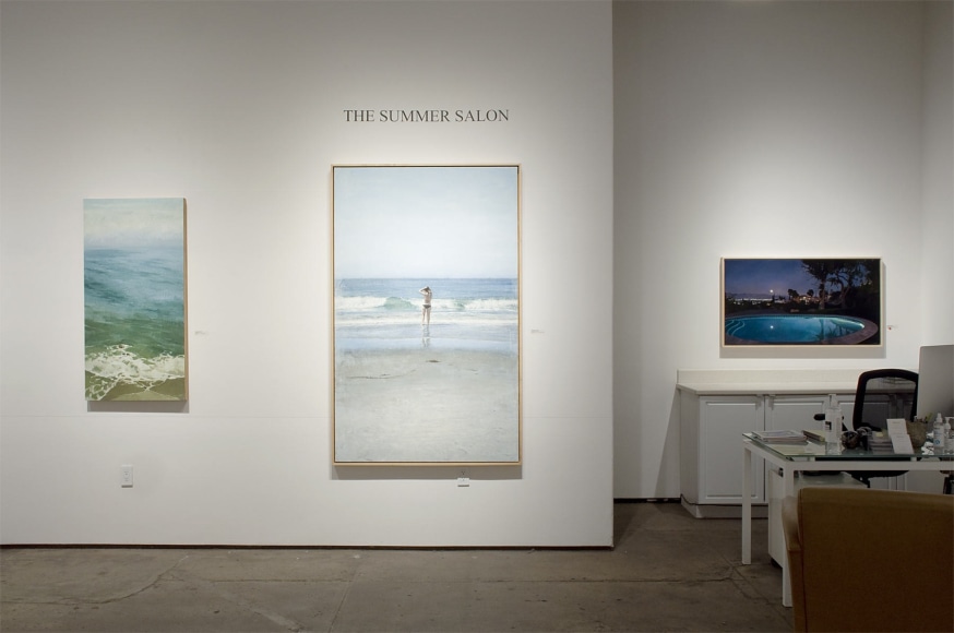 Installation photograph of The Summer Salon 2021, Nicole Strasburg, John Nava, Patricia Chidlaw