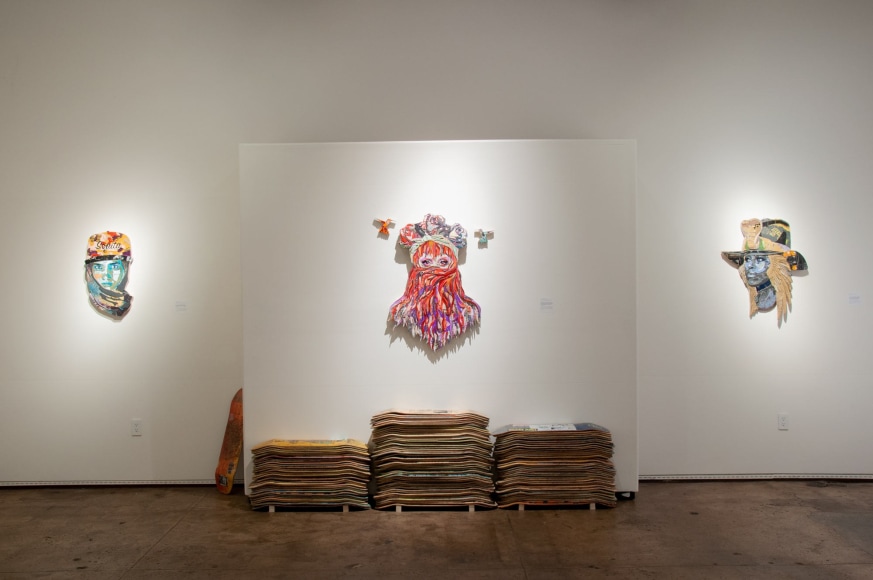 INGA GUZYTE #rebelwomen installation photograph, Sonita Alizadeh, Lady Gaga, Michelle Obama