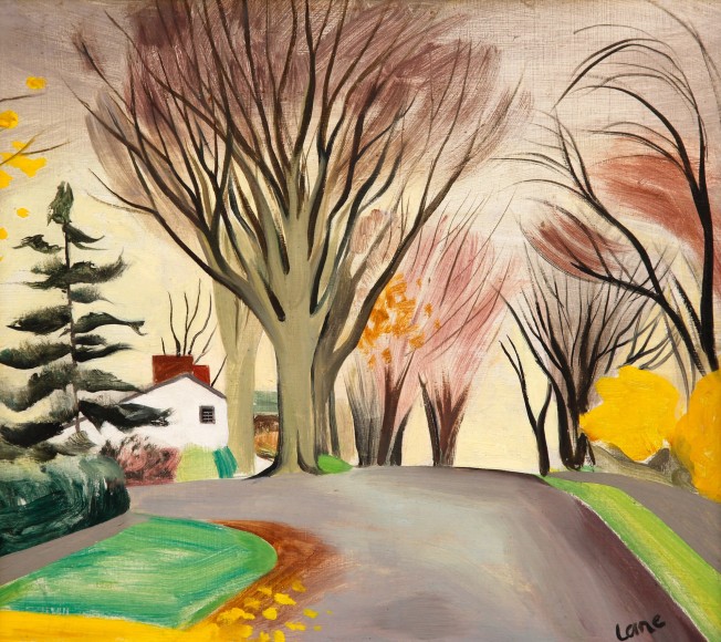 BETTY LANE (1907-1996), Home by the Road, c. 1940s