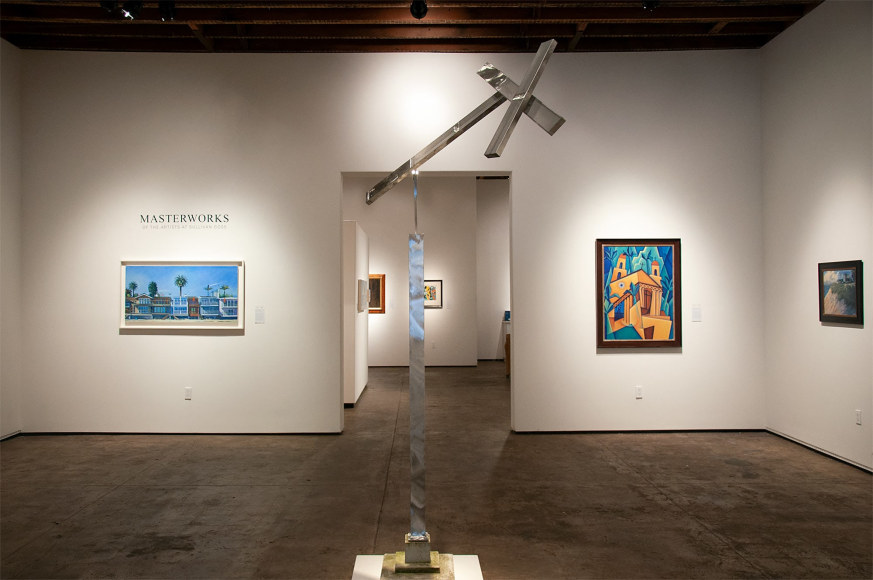 Installation photograph of MASTERWORKS OF THE ARTISTS OF SULLIVAN GOSS, 2019, Hank Pitcher, Ken Bortolazzo, Angela Perko, Charles Arnoldi, Jon Francis