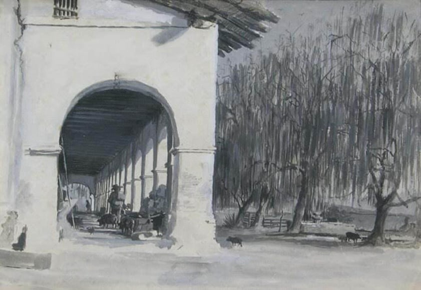 Alexander Harmer, California Mission Scene