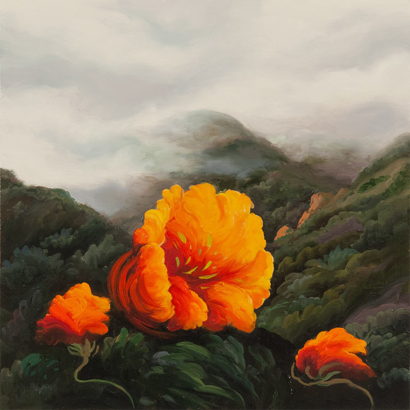 PHOEBE BRUNNER, Poppies in the Fog