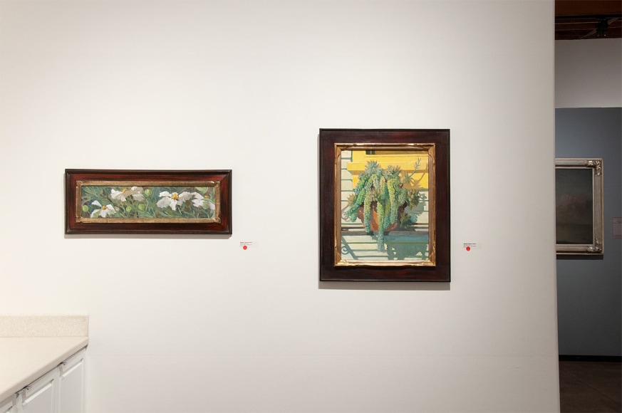 Installation photograph of MEREDITH BROOKS ABBOTT: Homestead with Matilija Poppies and Succulents