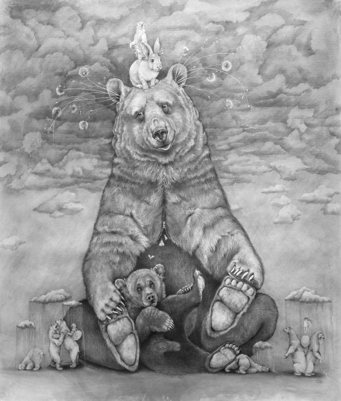 adonna Khare , Bear with Baby, 2018