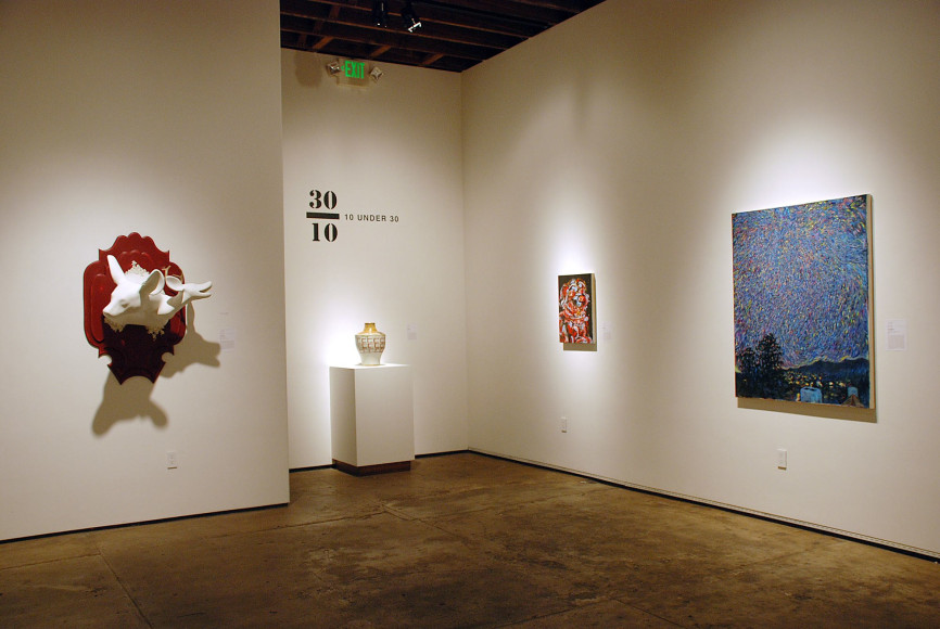 10 UNDER 30, 2013 installation photograph, Clare Little, Will Simons, Mike Nava, Taj Vacarella