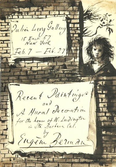 Eugene Berman, Announcement of Opening at Julian Levy Gallery #1