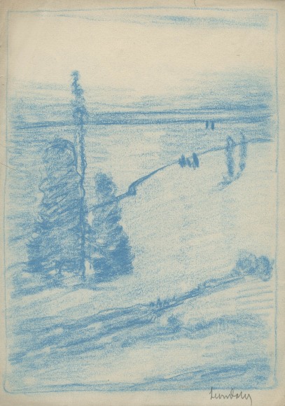 Leon Dabo, Tree Composition (Hudson River in Background), c. 1905
