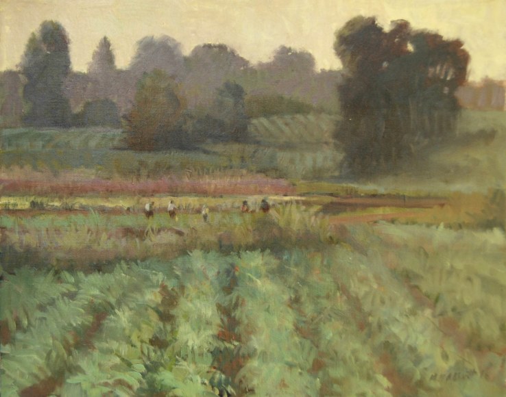 Meredith Brooks Abbott, Artichokes in the Field, 2016