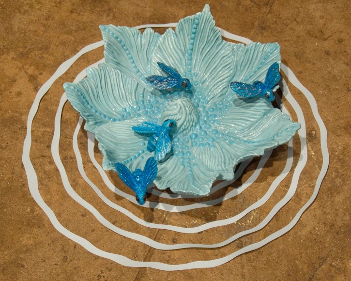 REBEKAH BOGARD , Flower with Four Bees, 2018