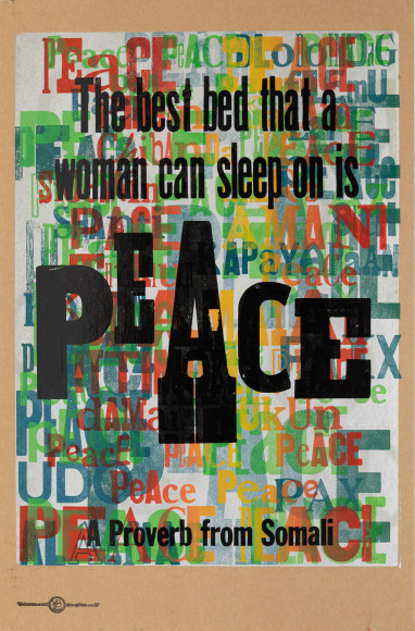 AMOS KENNEDY , Letterpress Print on Brown Board, 2025