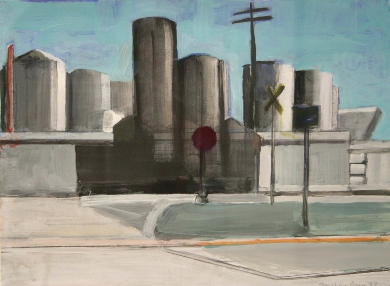 William Theophilus Brown, Untitled (Industrial Study with Stop Sign), 1989