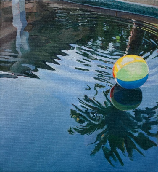 PATRICIA CHIDLAW, Beach Ball - Yellow and Green, 2021
