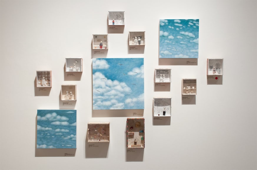 Installation photograph of THE GREEN HOUSE: Liz Brady, Erika Carter, Virginia McCracken