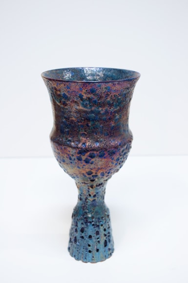 JAMES HAGGERTY, Blue Copper Crater Glaze Chalice, 2021