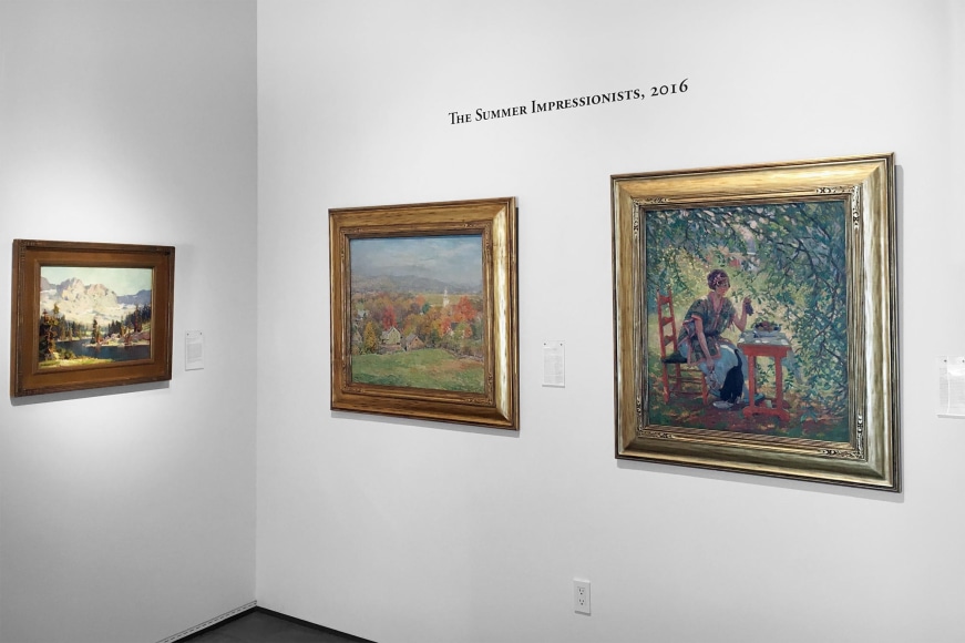 The Summer Impressionists, 2016 installation photograph, Willard Metcalf, Jack Wilkinson Smith, Wuanita Smith