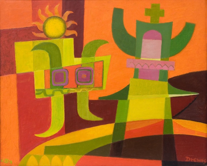 WERNER DREWES (1899-1985), Battle of Ancient Beliefs, 1968