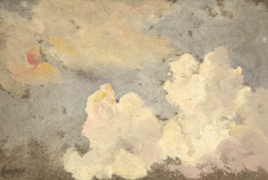 Colin Campbell Cooper, Cumulus Cloud Study with Pink, Orange and Blue,
