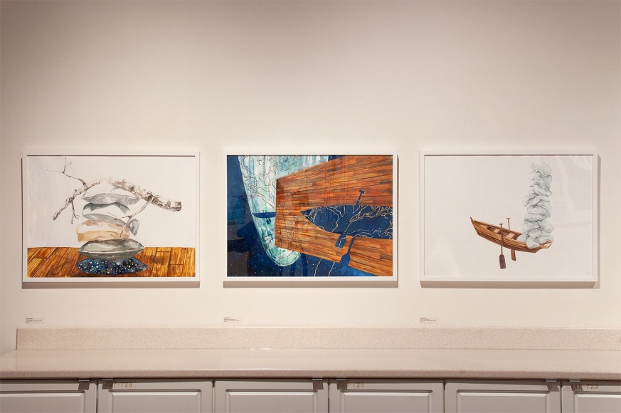 Installation photograph of NATHAN HUFF: The Stories We Tell Ourselves