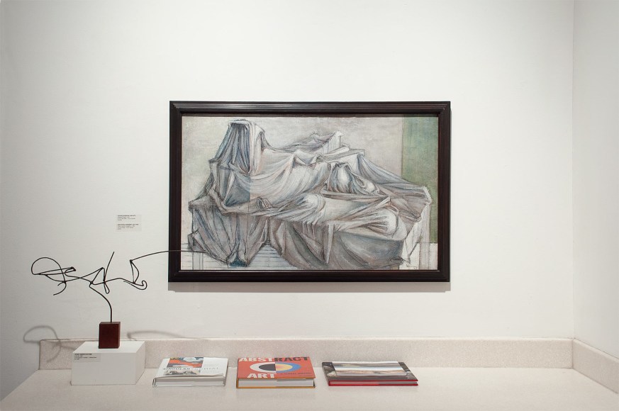 Installation photograph of The Winter Salon, 2021 with Howard Warshaw and Sidney Gordin