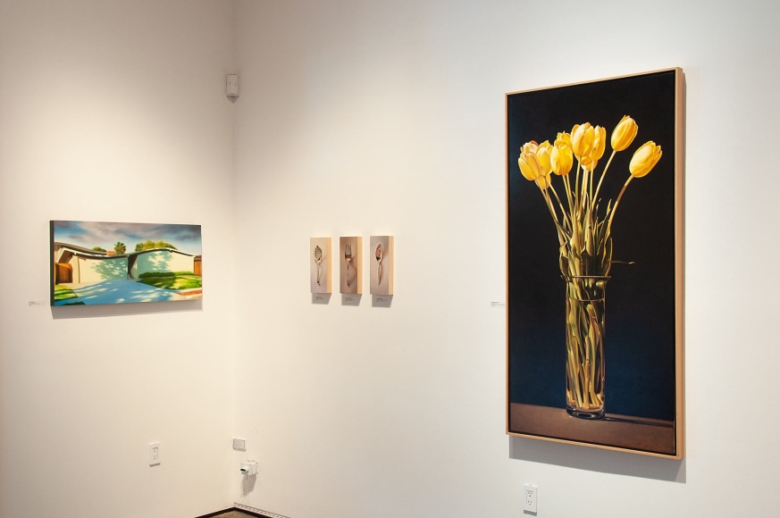 Installation photograph of SUMMER SALON II, 2019 with John Nava, Leslie Lewis Sigler, and Rick Monzon