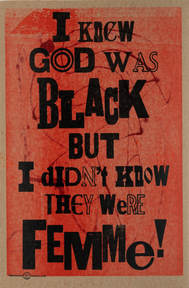 Amos Kennedy, Letterpress Print on Brown Board, 2025