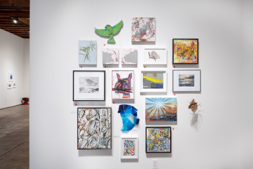 100 GRAND (100 works of art for $1,000 or less each) installation shot