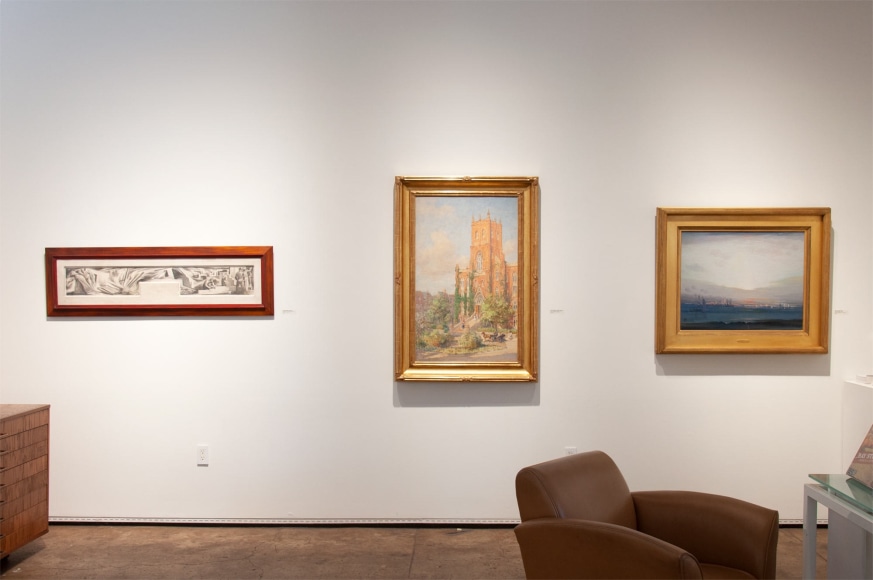THE FALL SALON 2019 installation shot, Richard Haines, Colin Campbell Cooper, Leon Dabo