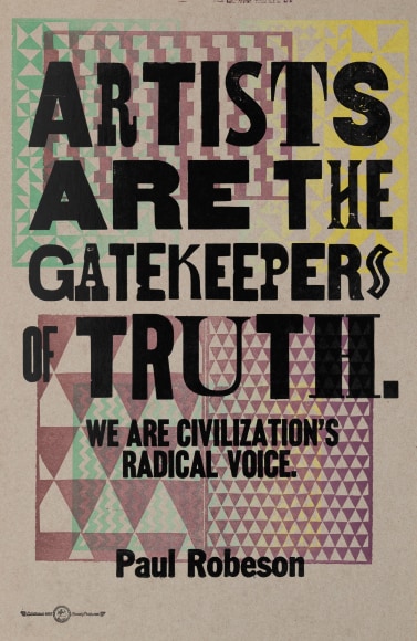 AMOS KENNEDY , Letterpress Print on Brown Board, 2025