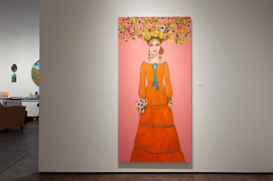 Installation photograph of THE GREEN HOUSE: Liz Brady, Erika Carter, Virginia McCracken