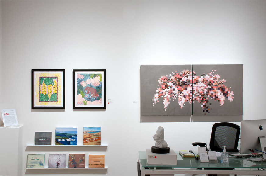 Installation photograph of PATTERN RECOGNITION: Claudia Borfiga | Yumiko Glover | Julika Lackner