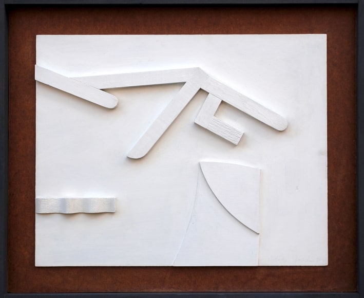 SIDNEY GORDIN (1918-1996), Untitled Relief White on Brown, c. 1962