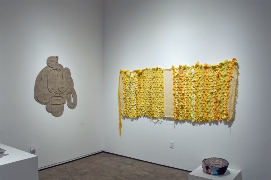 Installation photograph of ORGANIC: Textural &amp; Biomorphic &bull; Abstract &amp; Conceptual: Clay, Wood, Fiber, Paper &amp; Metal, Stephanie Dotson, Minga Opazo