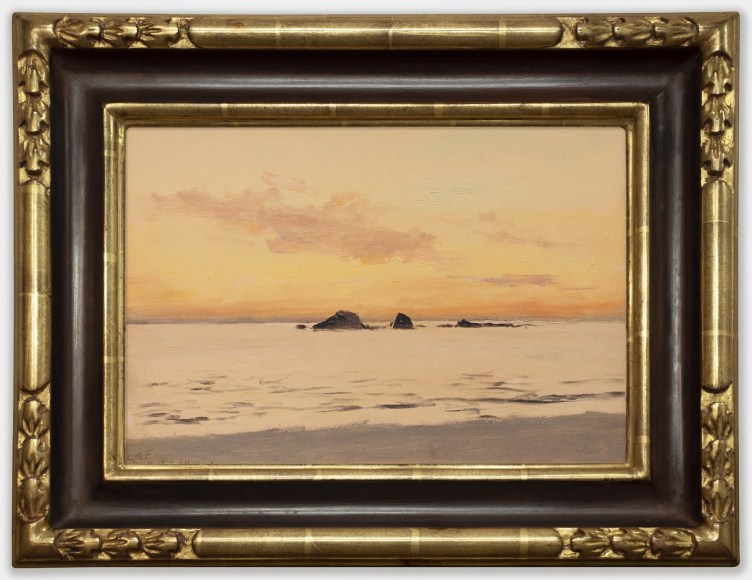LOCKWOOD DE FOREST (1850-1932), Winter Sunset Afterglow, Stillwater Cove (Monterey) , Dec. 9, 1917