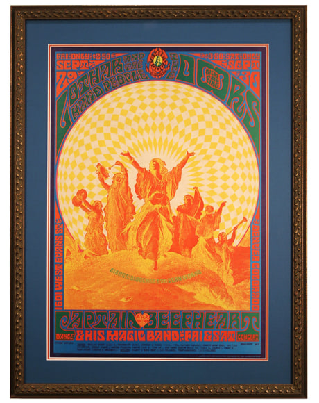 FD-84 Early Doors Poster from 1967 at University of Denver by Bob Schnepf. Also Captain Beefheart and Lothar and the Hand People, Sept 29-30, 1967 concert poster