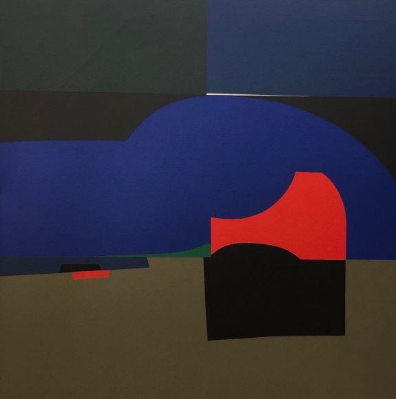 Mercedes Pardo Ponte, Abstraction, 1980. Acrylic on Canvas, 31 1/2 x 31 1/2 in. (80 x 80 cm.)