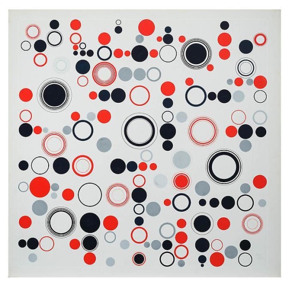 Antonio Asis, Geometr&iacute;a Libre, 1970. Gouache on paper (Cat. No. 2353), 29 7/8 in. x 30 5/16 in.