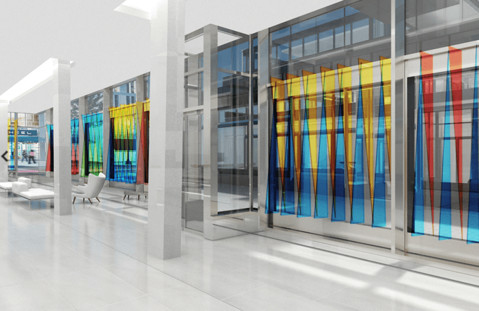 A concept rendering by architects LSM of Covington's lobby at CityCenter. Wallpaper* Magazine, January 2016.