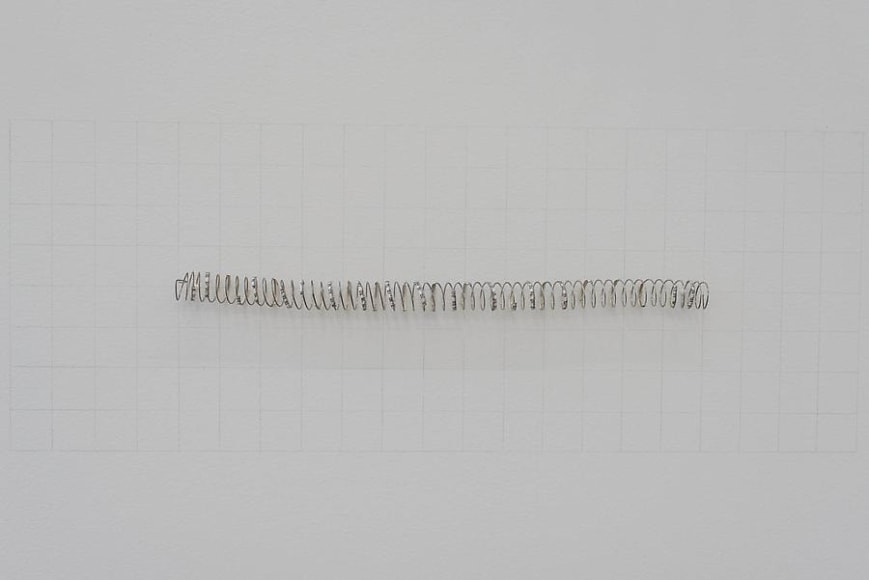 Miguel Angel R&iacute;os, Untitled #8 (Meta Series), 2010. Ready made wire, paper, ink. 10 in. x 26 3/16 in. x 1 in. / 25.5 x 66.5 x 2.5 cm