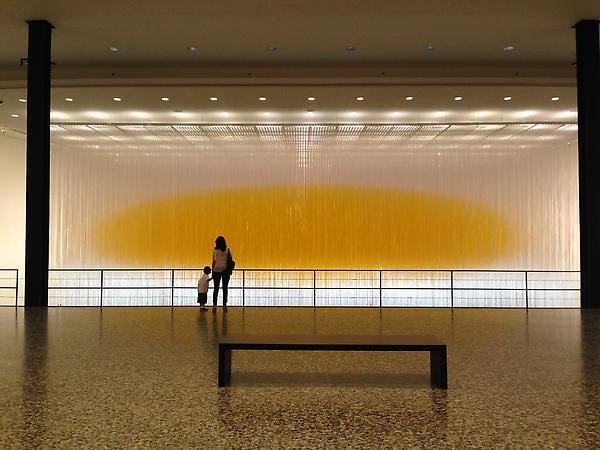 Jesús Rafael Soto, The Houston Penetrable, 2004-14. Lacquered aluminum structure, PVC tubes, and water-based silkscreen ink. The Museum of Fine Arts, Houston. Photograph by Ana Maria Tavares.