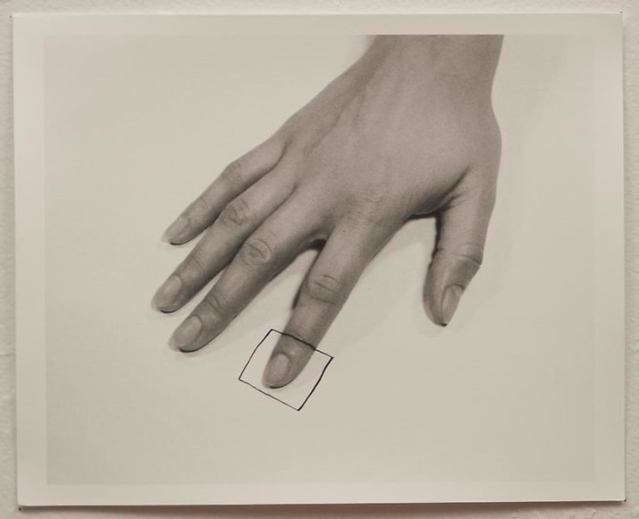 Liliana Porter, The Square I, 1973. Gelatin silver photograph, 8 1/2 in. x 11 in.