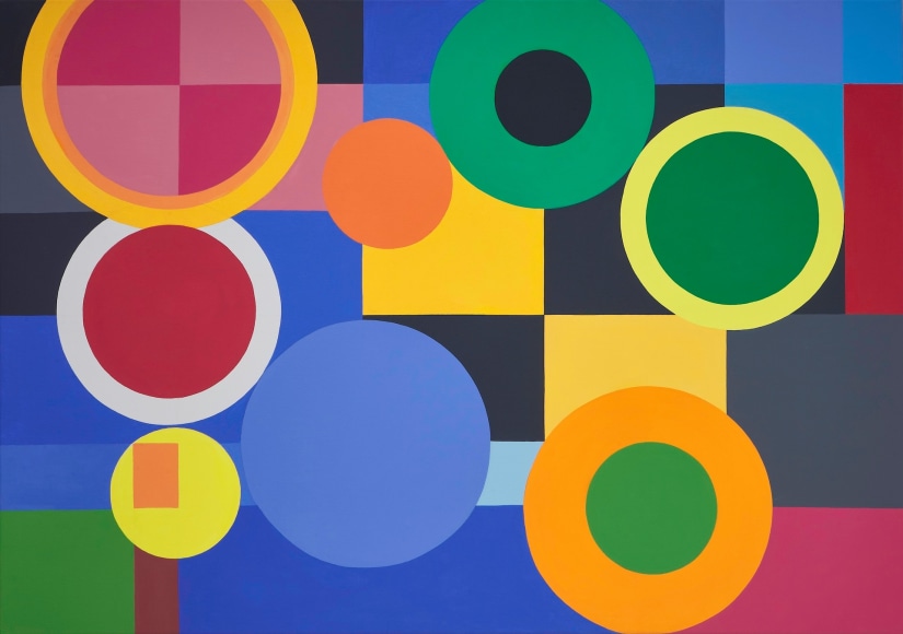 Graciela Hasper, Untitled, 2019. Acrylic on canvas, 36 9/16 x 53 1/8 in. (95 x 135 cm.)