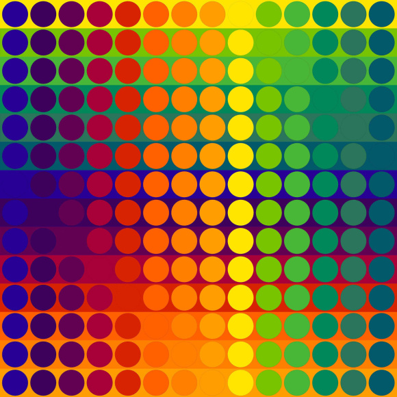 Julio Le Parc, Color Secuencia 4 (Ed.&nbsp;37/40), 2024. Lithograph 26 &frac34; x 26 &frac34; in. (68 x 68 cm.)