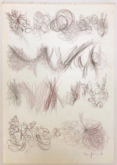 Le&oacute;n Ferrari, Sin T&iacute;tulo, 1976. Pencil on paper, 19 9/32 x 13 25/32 in. (49 x 35 cm.)