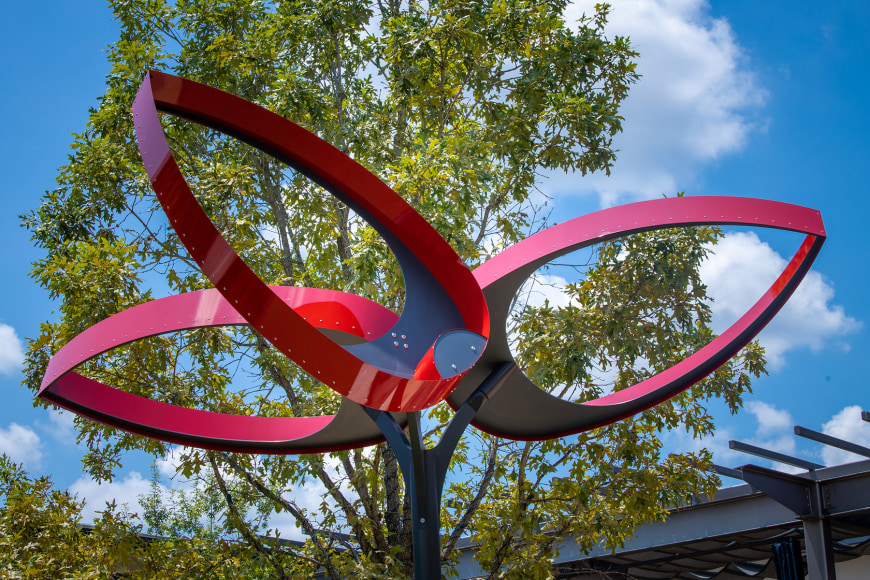 Pedro S. de Movell&aacute;n,&nbsp;Ibis, 2020. Creekside Park Village Green, The Woodlands, Texas. Photo courtesy Mauricio Ramirez