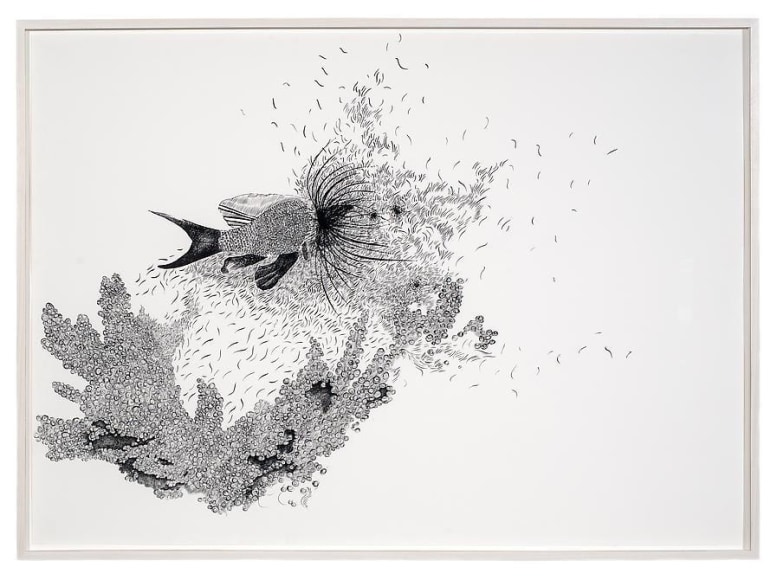 Luisa Roa, Untitled, The Elephant Journey Series, 2012, Ink on paper, 27&quot; x 38&quot;