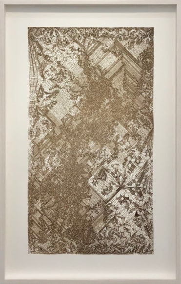 Gustavo D&iacute;az, Untitled, 2019. Cut out paper , 38 7/16 x 24 1/4 x 2 in. (97.6 x 61.6 x 5.1 cm.)