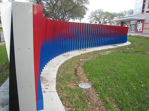 Carlos Cruz-Diez, Double Physichromie: University of Houston, 2008.&nbsp;59 1/16 x 601 9/16 in. (150 x 1528 cm.)
