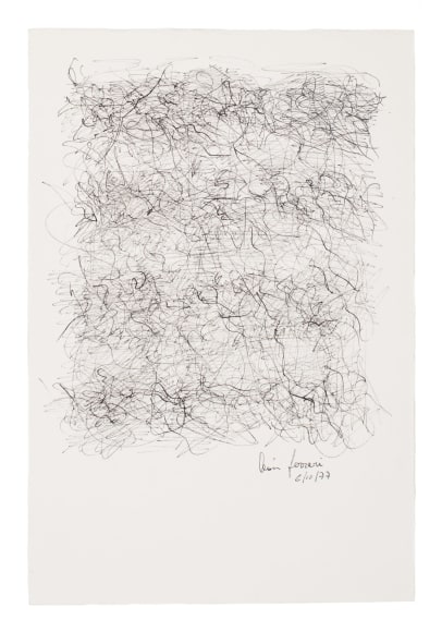 Le&oacute;n Ferrari.&nbsp;Sin T&iacute;tulo&nbsp;, 1977.&nbsp;Indian ink on paper,&nbsp;10 1/8 x 6 3/4 in. (25.7 x 17.2 cm.)